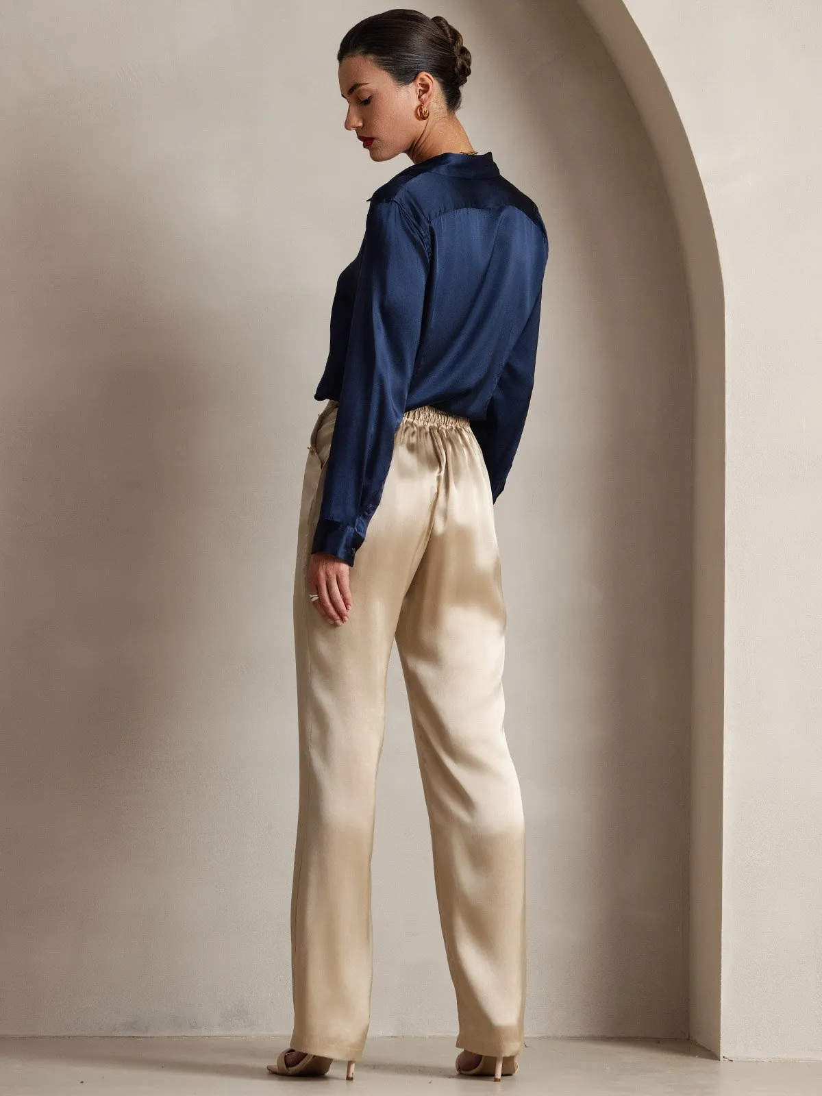 19Momme Versatile Classic Silk Suit Pants