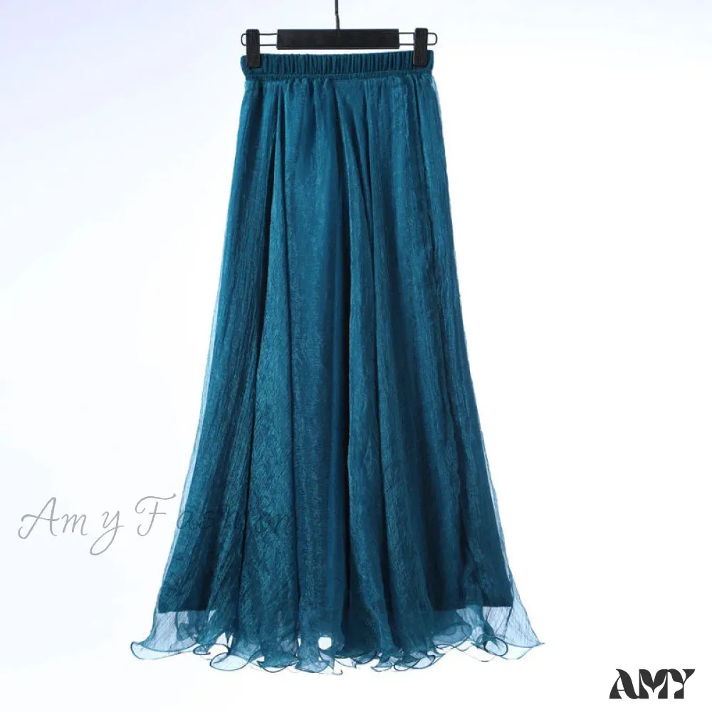 Amy Fashion - Fashion Chiffon Long Skirts