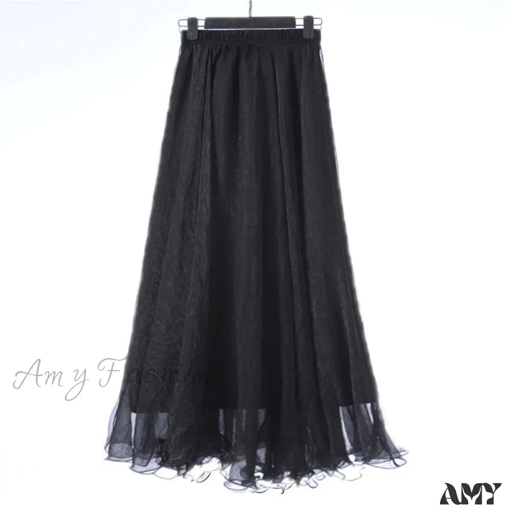 Amy Fashion - Fashion Chiffon Long Skirts