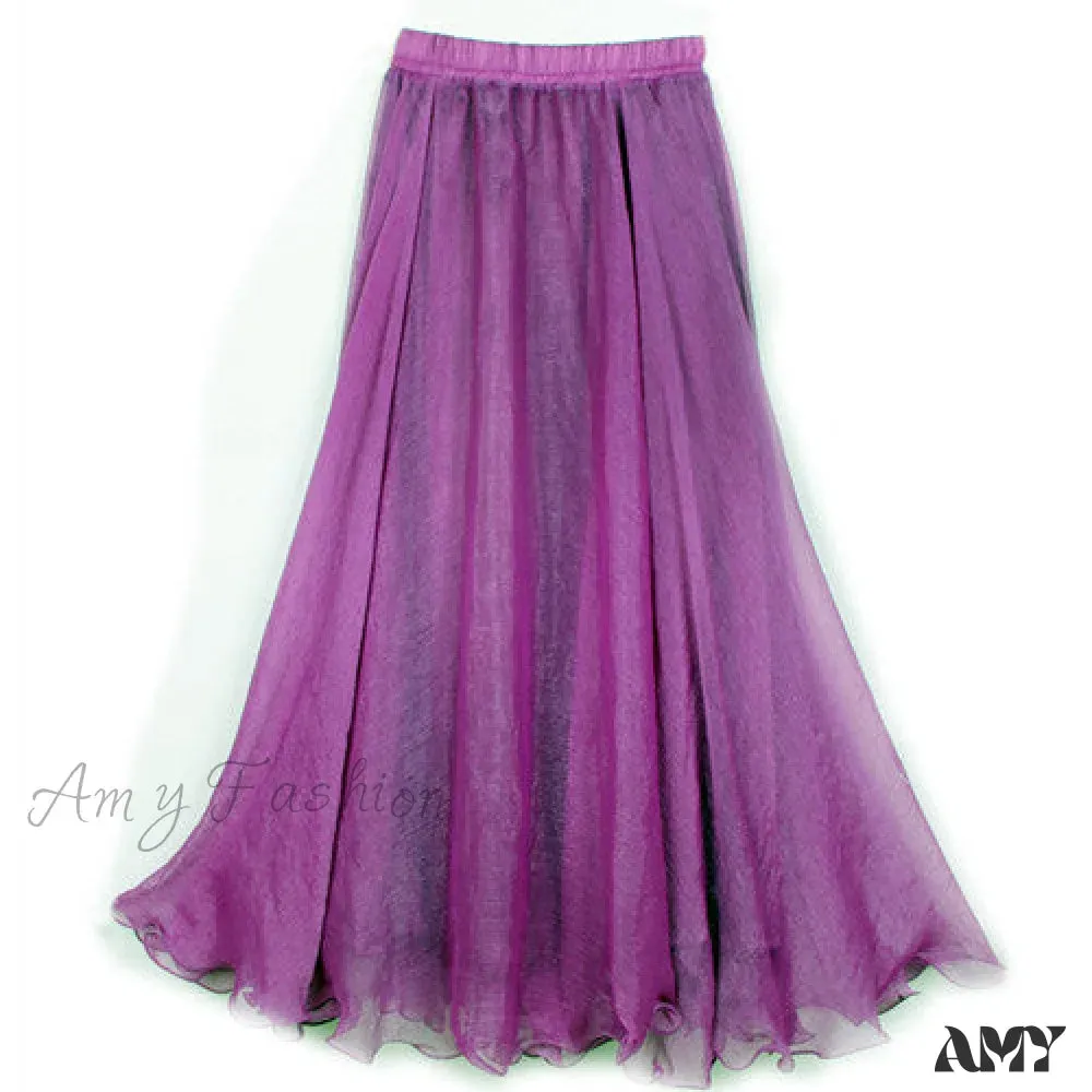 Amy Fashion - Fashion Chiffon Long Skirts