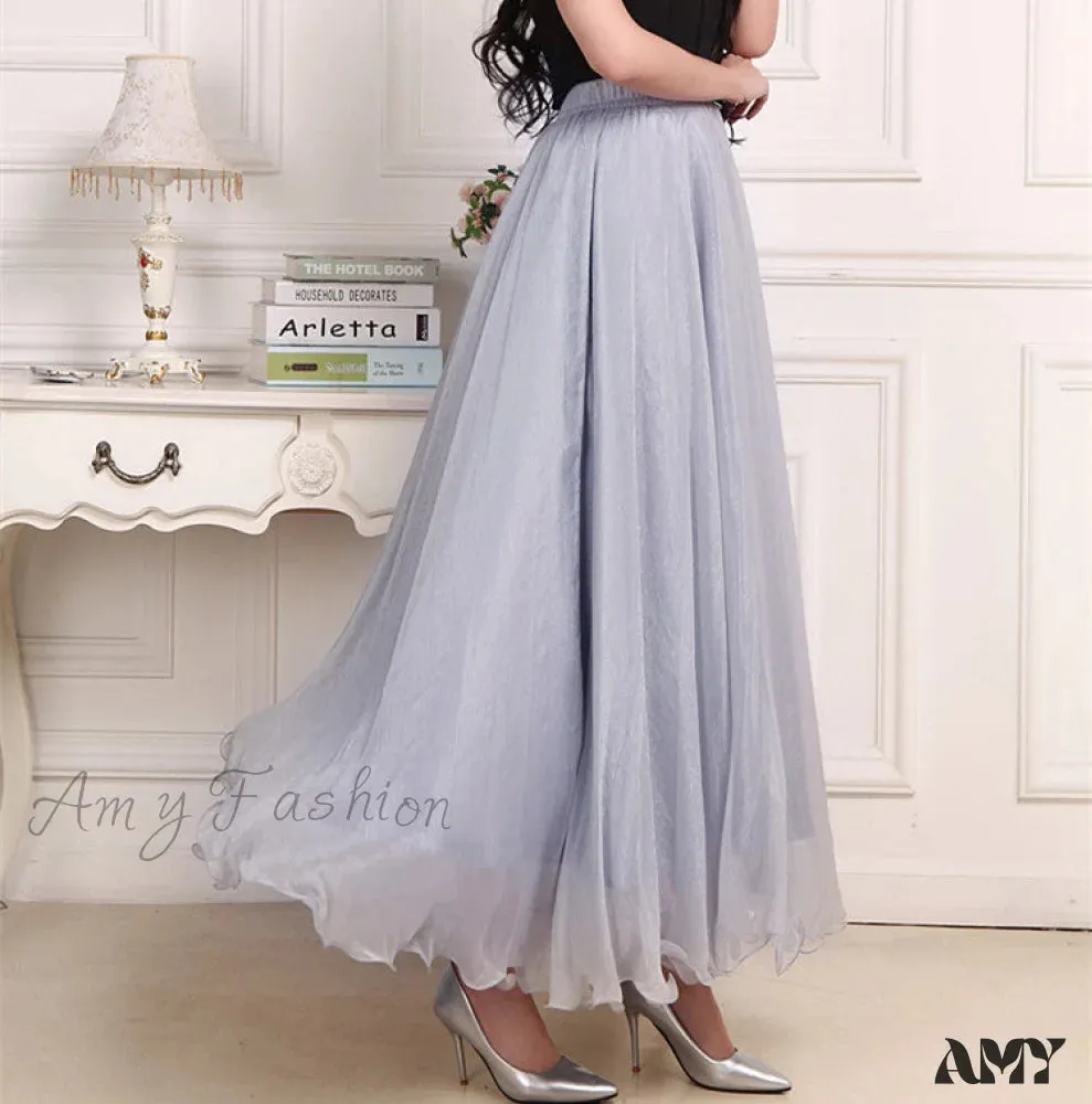 Amy Fashion - Fashion Chiffon Long Skirts