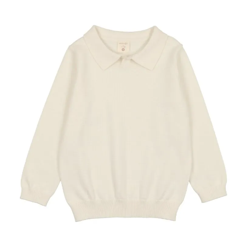 Analogie Cream LS Knit Polo