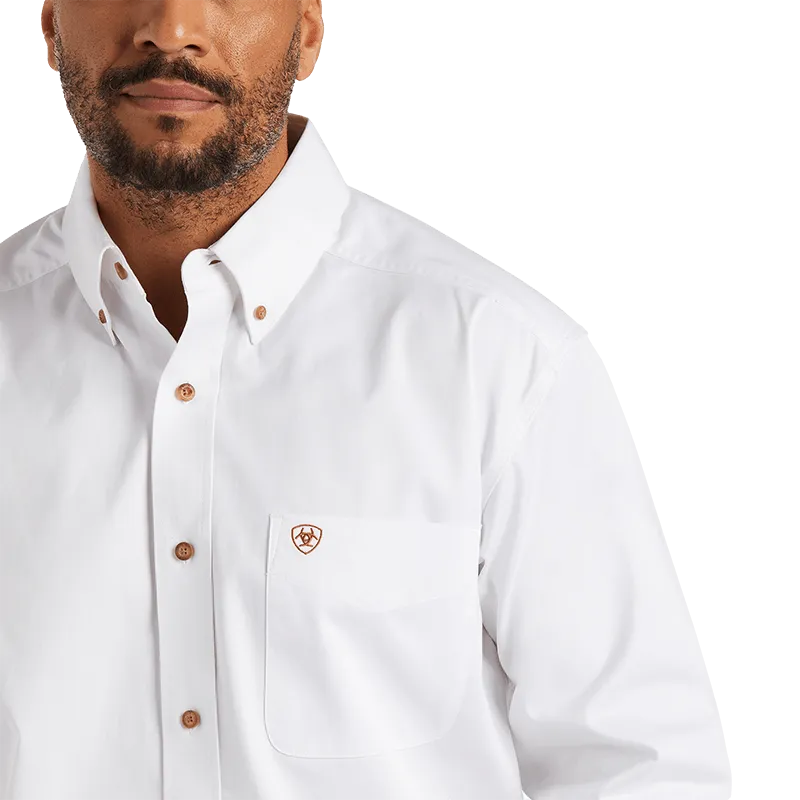 Ariat Twill Classic White Button-Down Shirt - Big