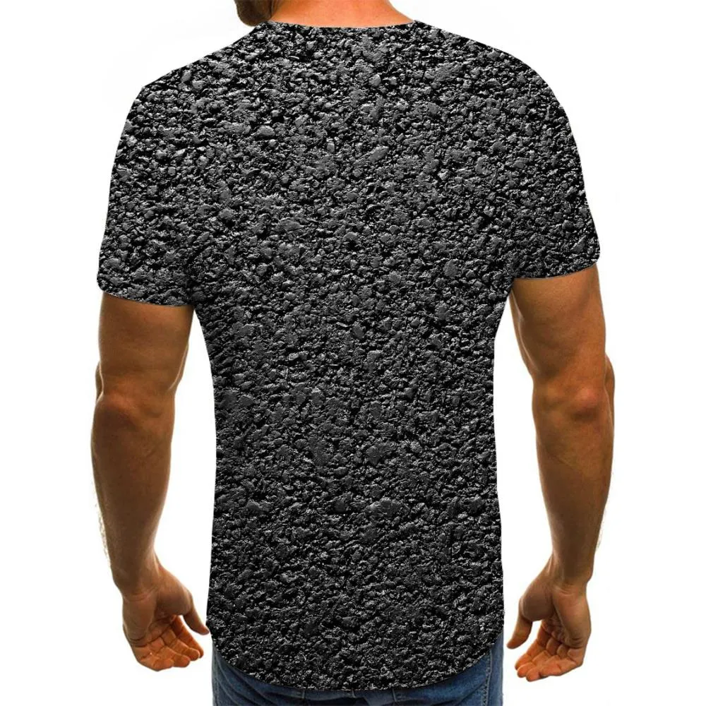 Asphalt road texture tshirts special texture Novelty 3D shirt Cool men different art costume