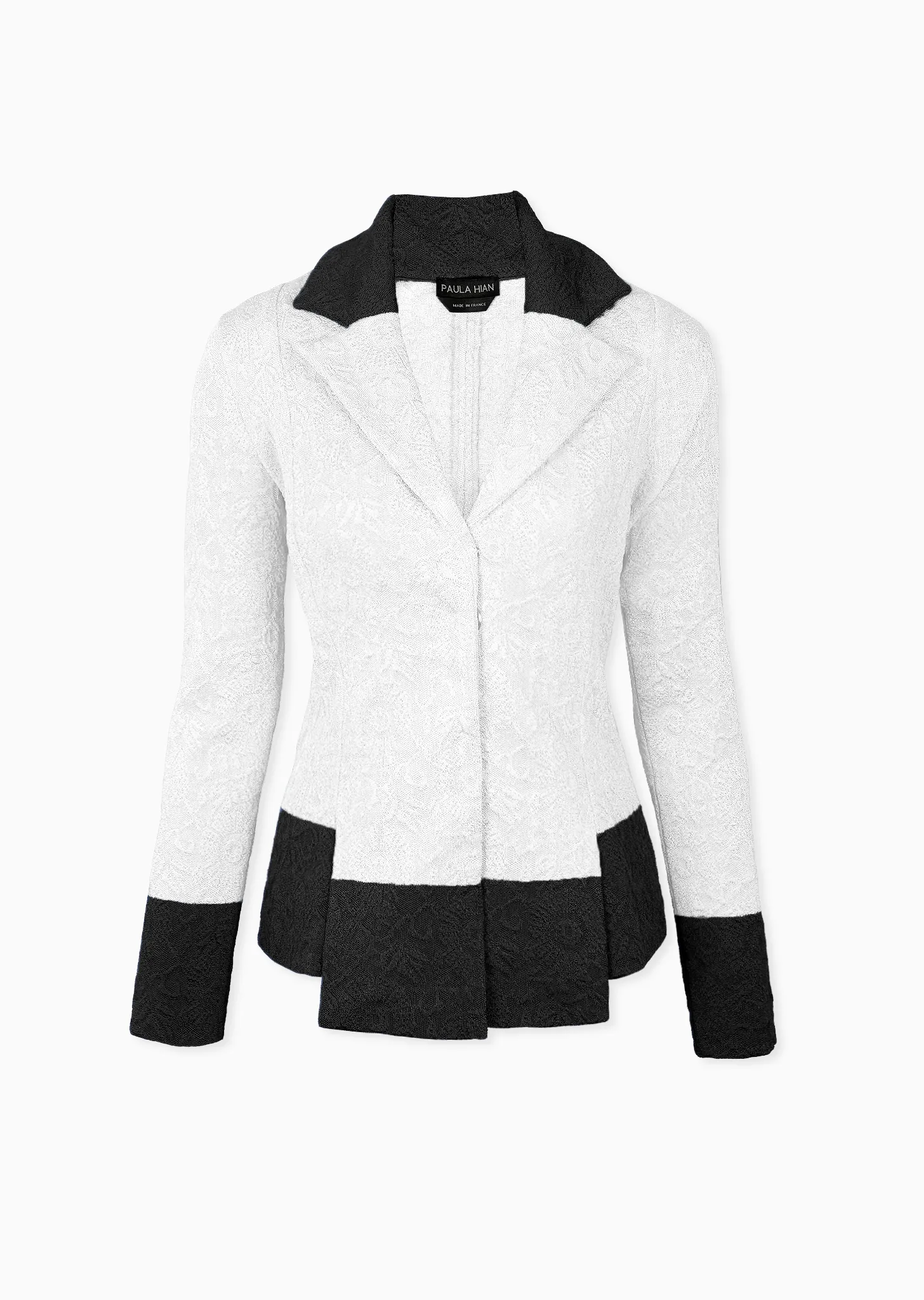 Aveline - Matelessé Single Breasted Panel Jacket with Border