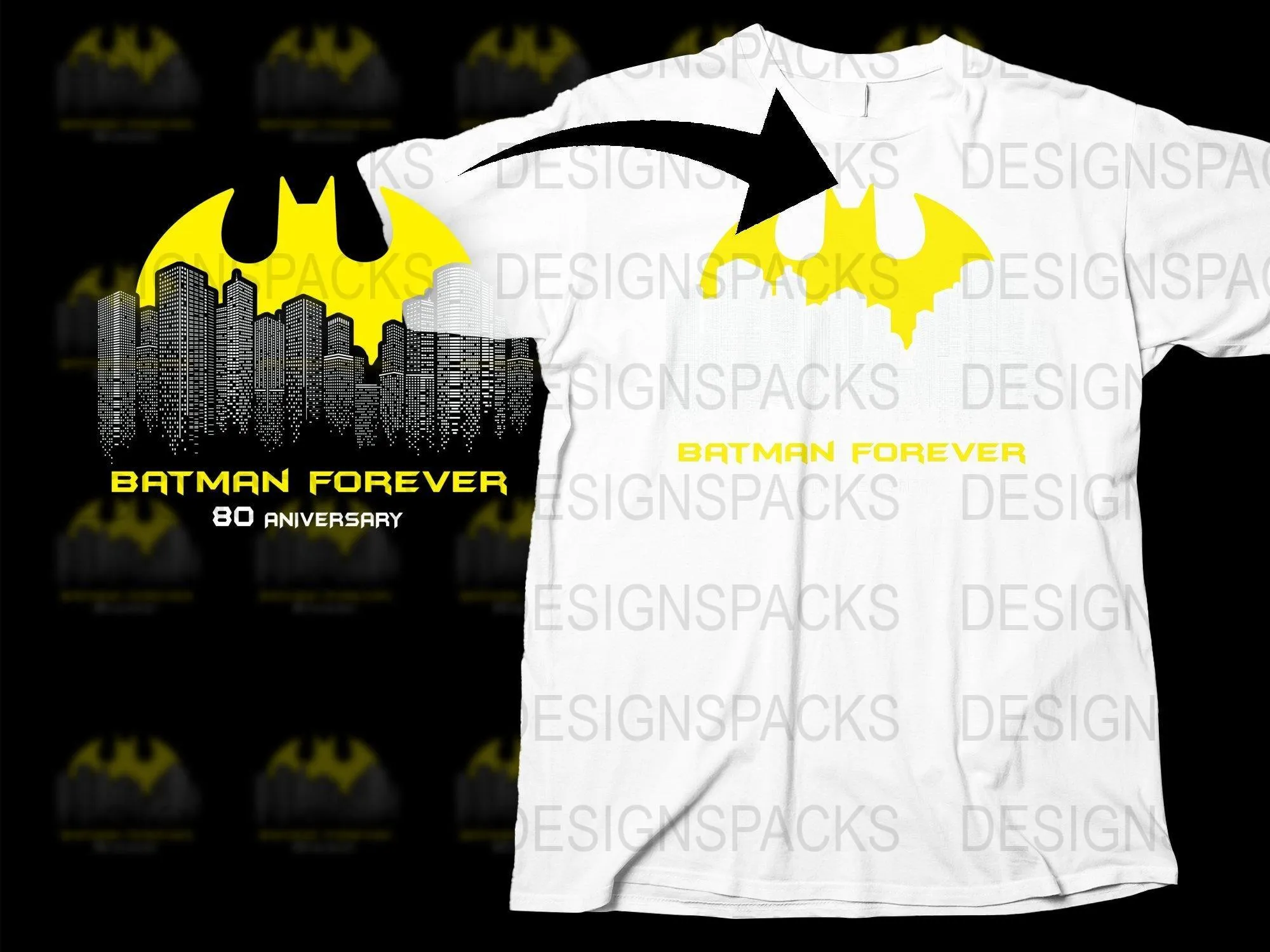 Batman Forever Gotham City Logo Png Digital Download