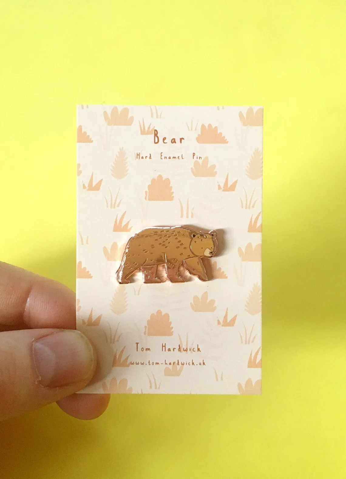 Bear Walking Enamel Pin