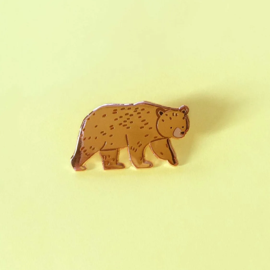 Bear Walking Enamel Pin