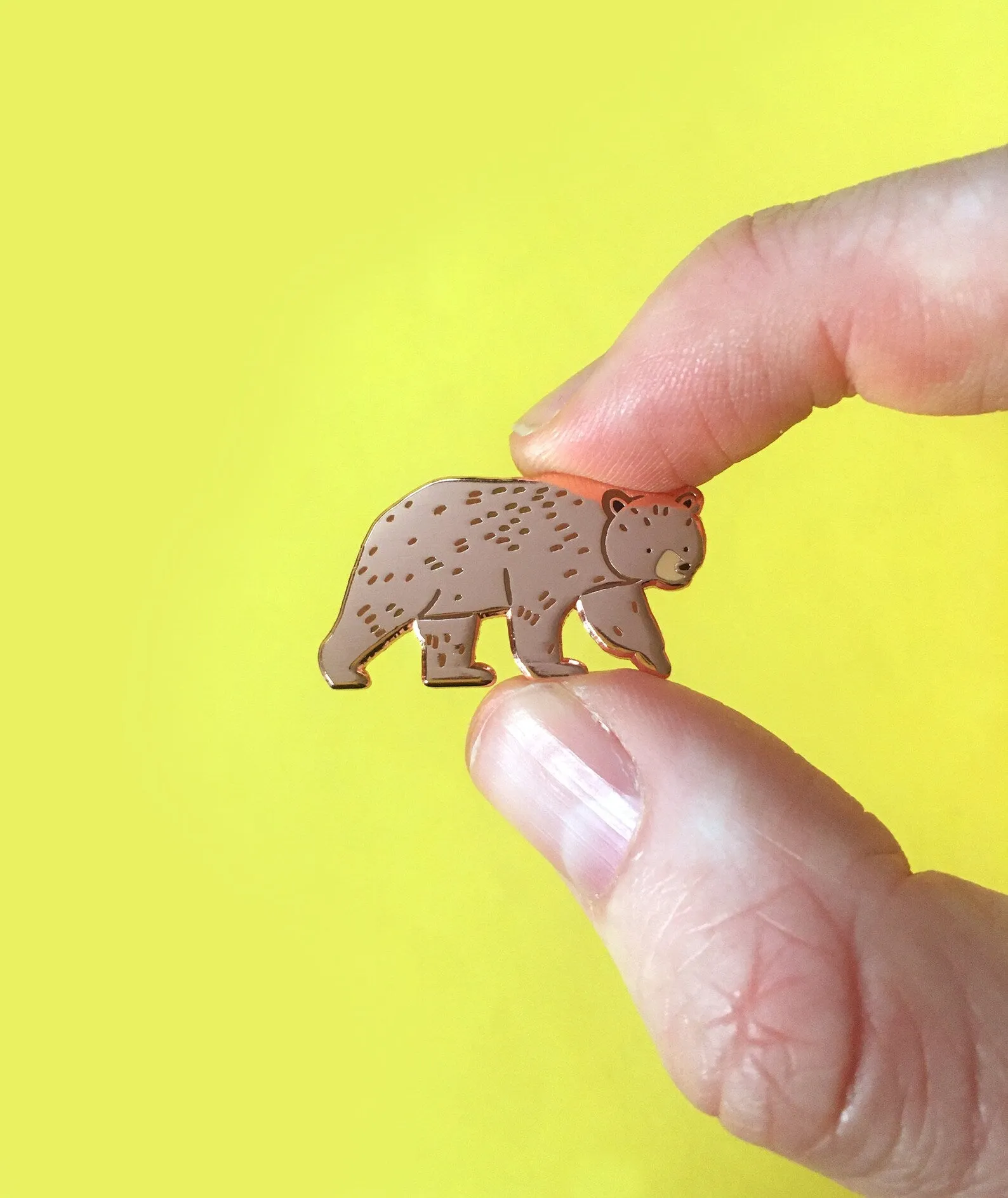 Bear Walking Enamel Pin