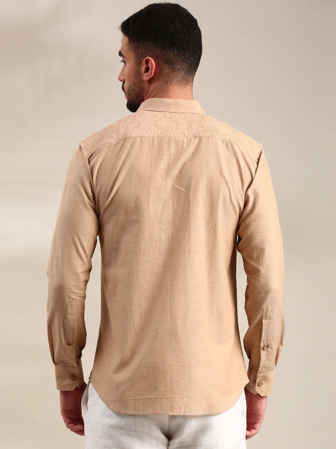 Beige Cotton Shiirt