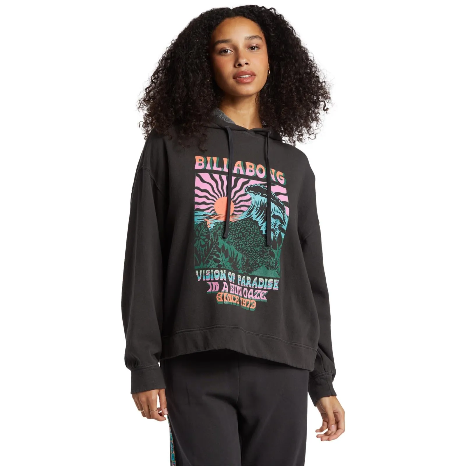 Billabong Womens Keep It Up Pullover Graphic Hoodie