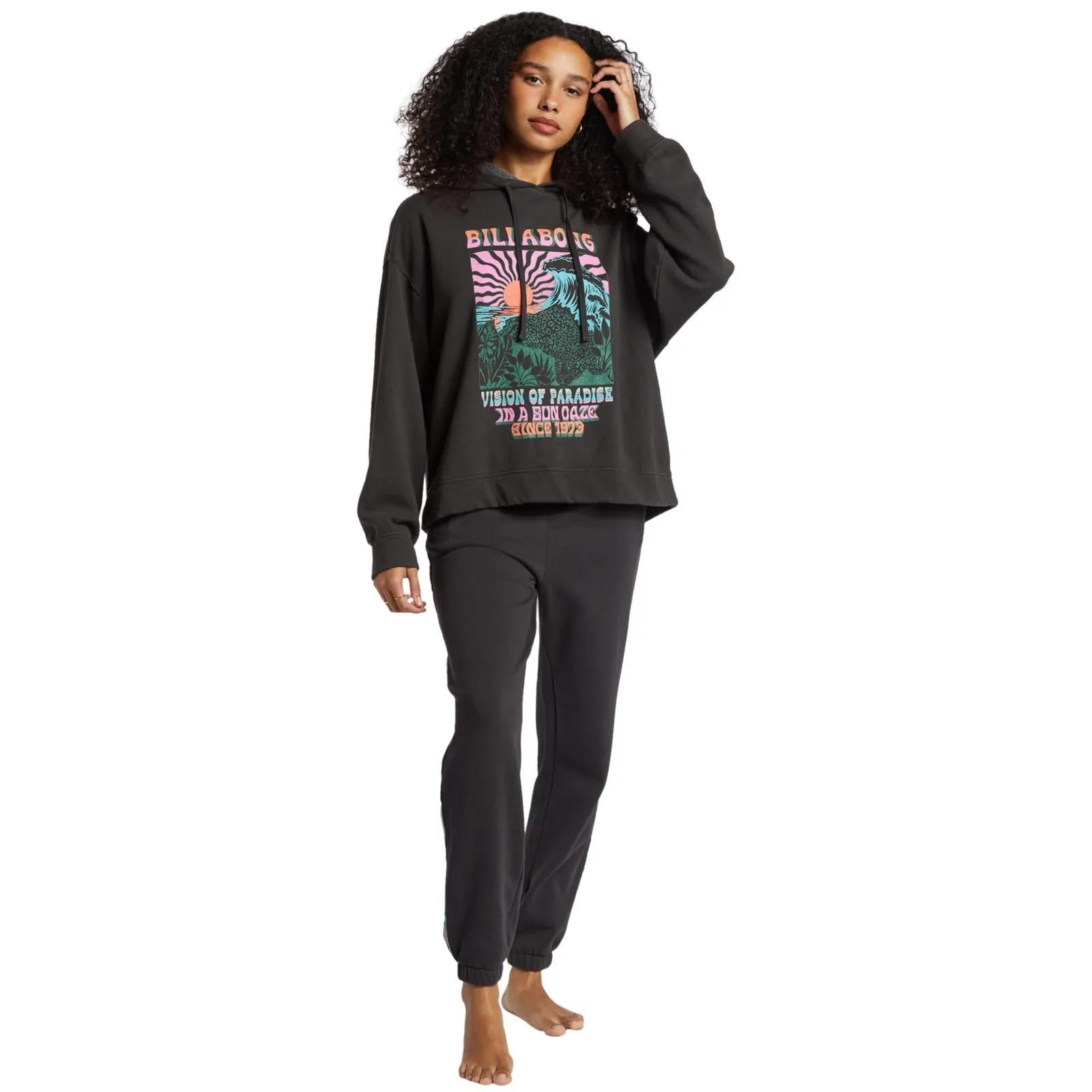 Billabong Womens Keep It Up Pullover Graphic Hoodie