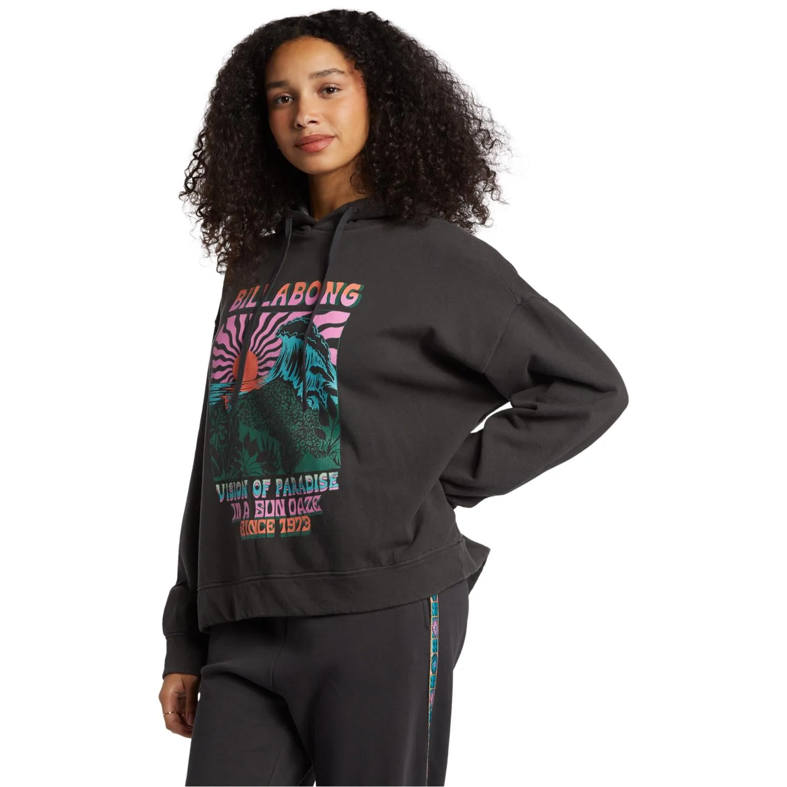 Billabong Womens Keep It Up Pullover Graphic Hoodie