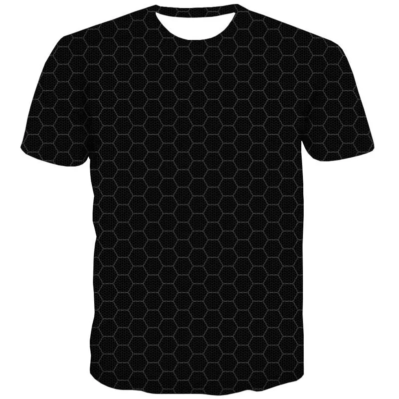 Black honeycomb texture shirt special texture Cool Cool man art costume different