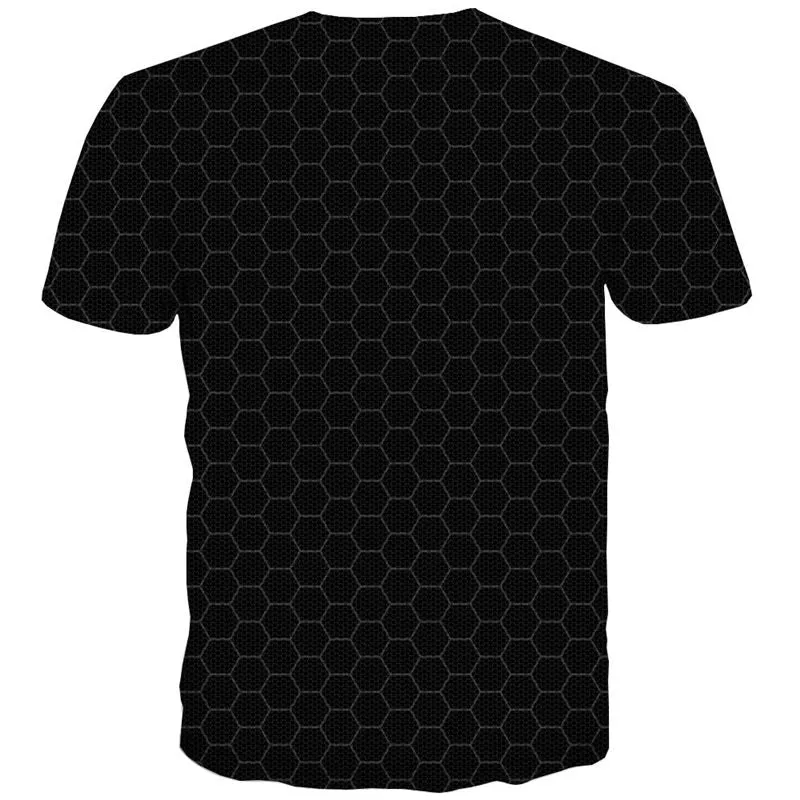 Black honeycomb texture shirt special texture Cool Cool man art costume different