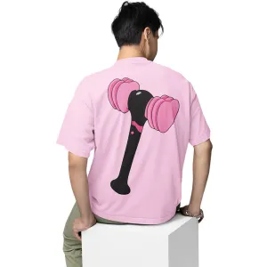 Black Pink Oversized T shirt - The Lightstick