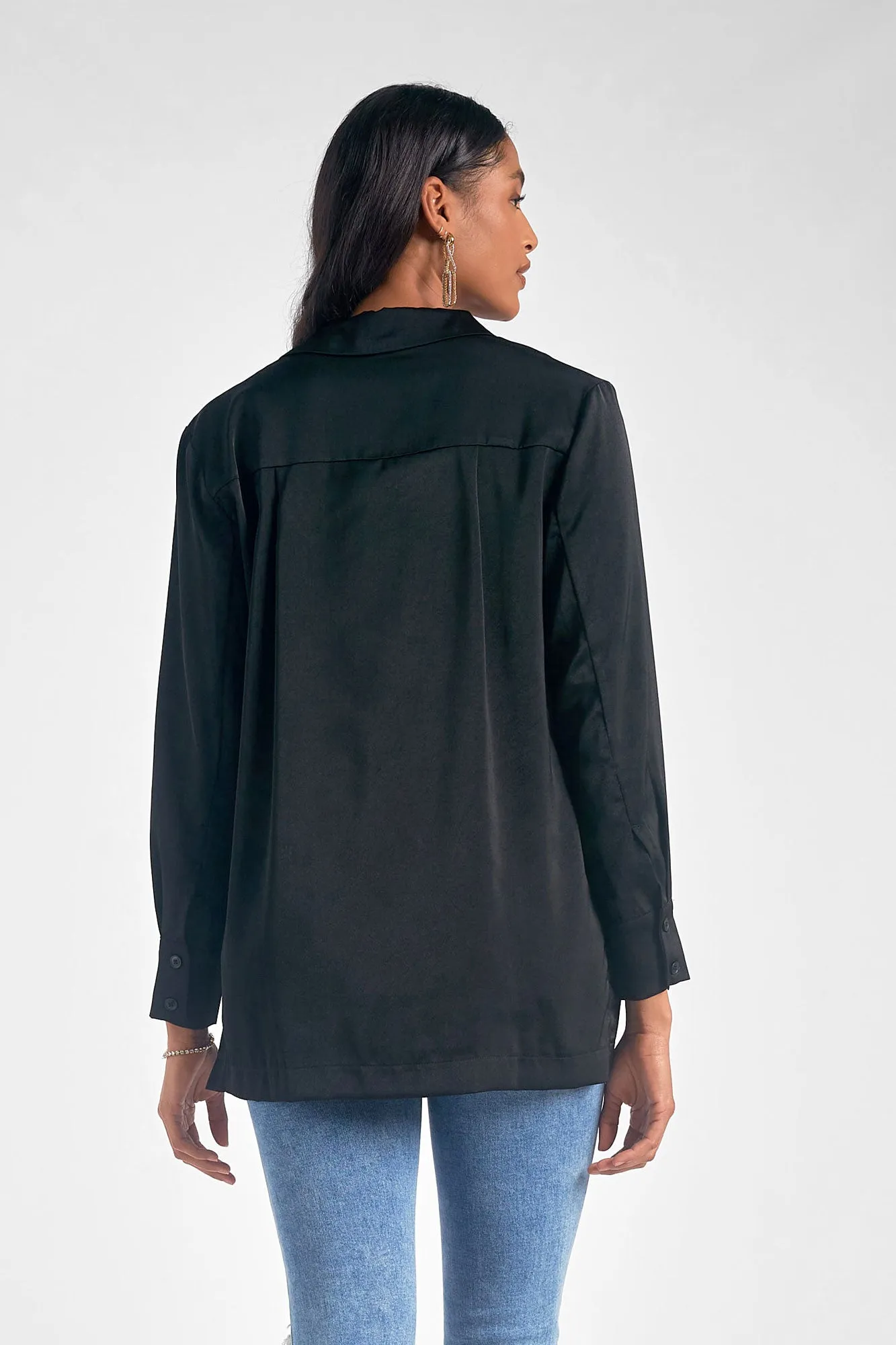 Button Down Top | Black