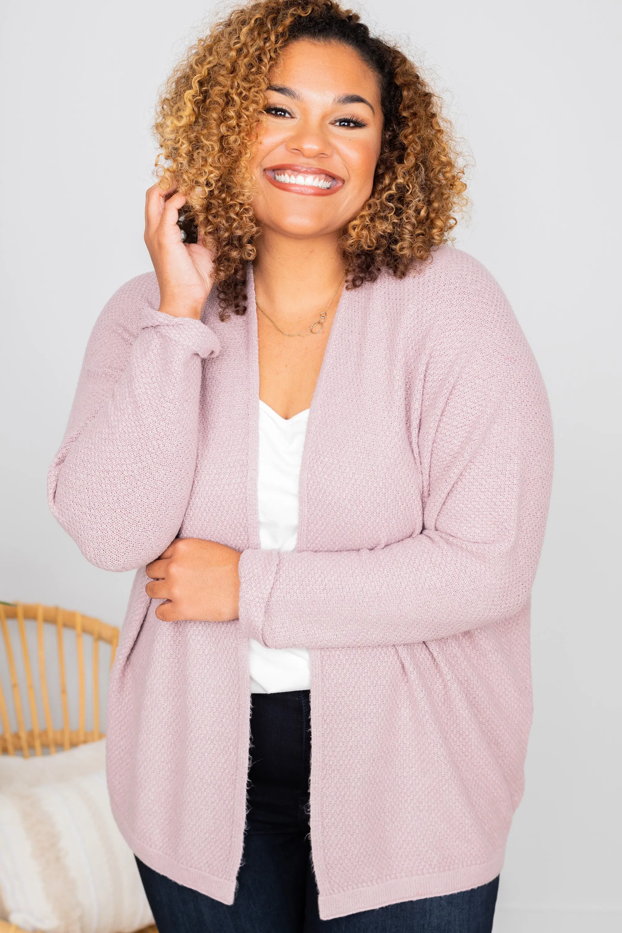 Call On Me Powder Blush Pink Cardigan