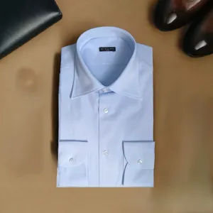 Canale Sky Blue Twill Dress Shirt