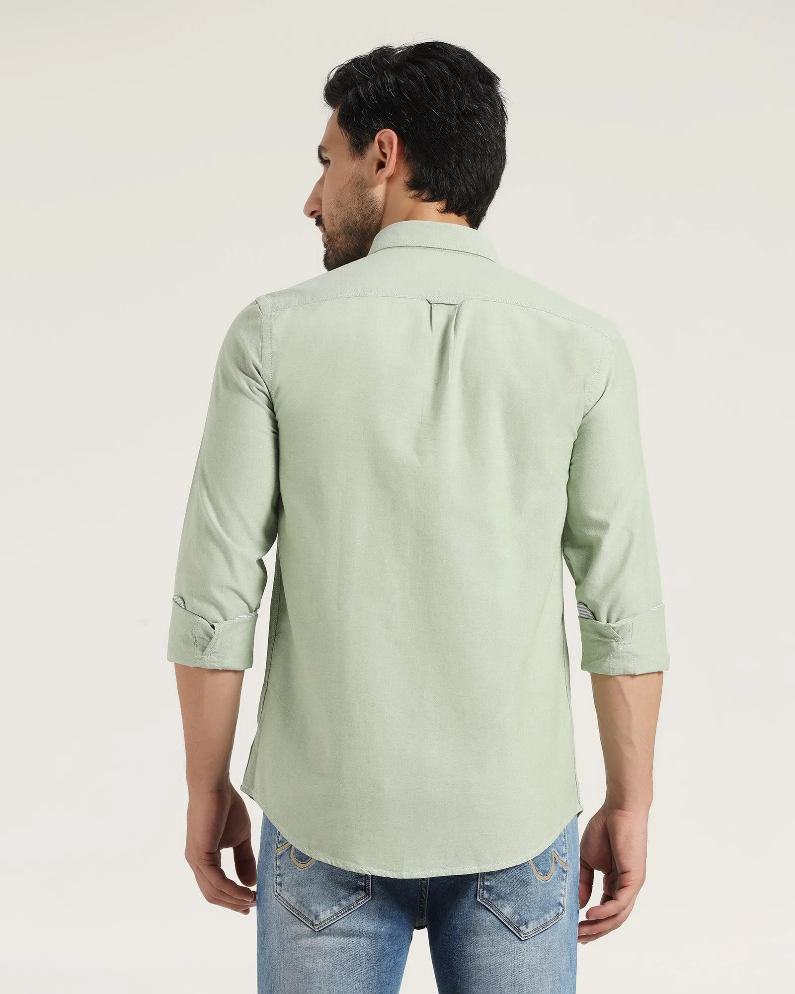 Casual Green Solid Shirt - Ronic