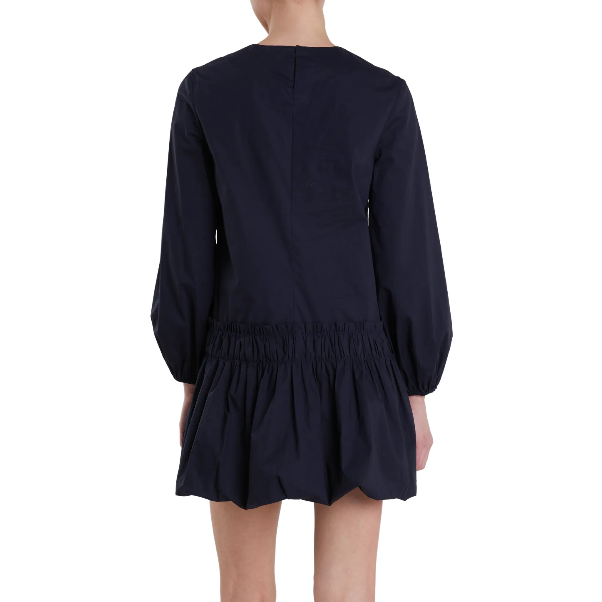 Chic Navy Bubble Hem Dress