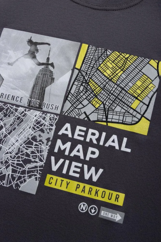 City Park Short Sleeve T-Shirt Dark Grey