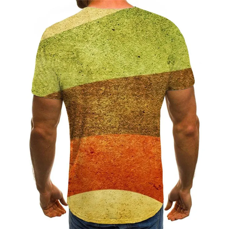 Colored wave texture tshirt 3D tshirt special texture man different art costume Cool