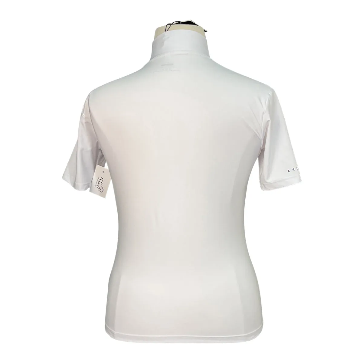 CRINIĒRE  Mon Cherie Short Sleeve Training Show Shirt in White - Women's Large