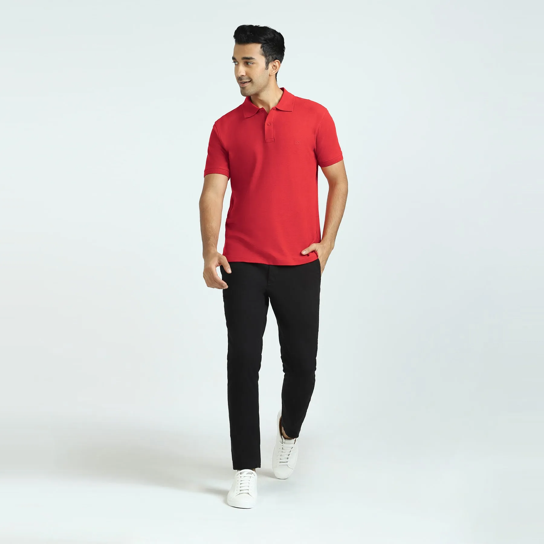 Element Combed Cotton Polo T-shirts Rio Red