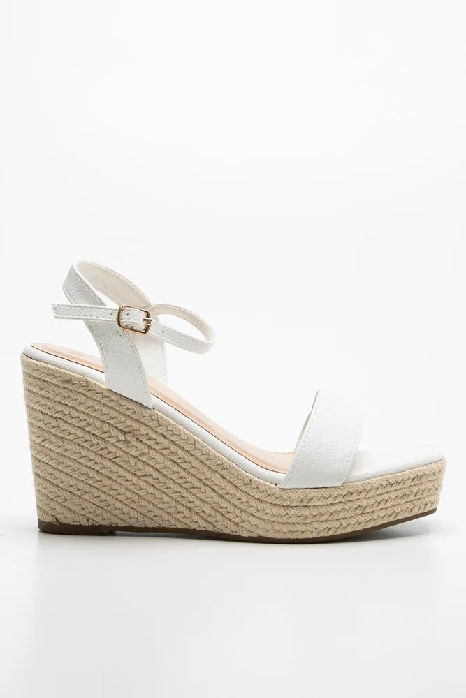 Espadrille Wedge White