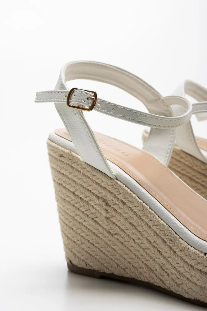 Espadrille Wedge White