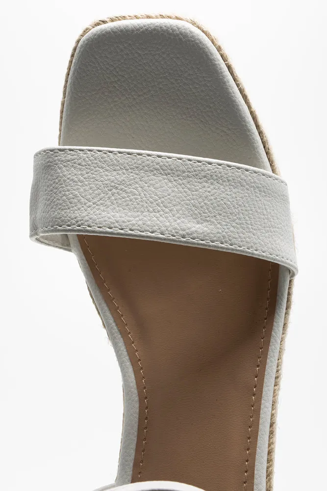 Espadrille Wedge White