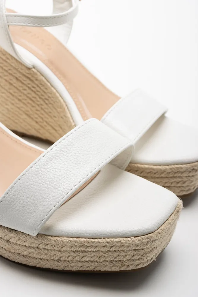 Espadrille Wedge White