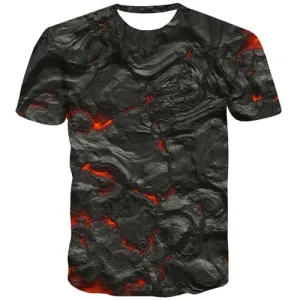 Flame T shirts Men Rock T-shirts Graphic Black Tshirts Cool Gothic Tshirt Anime Harajuku Tshirts Casual Short Sleeve summer