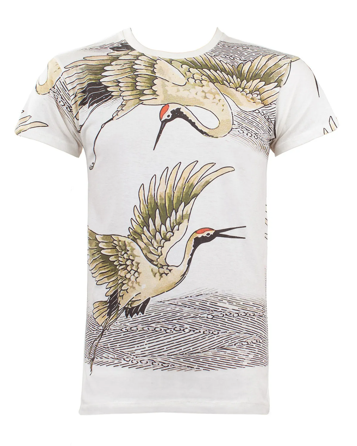 Flying Cranes T-shirt White