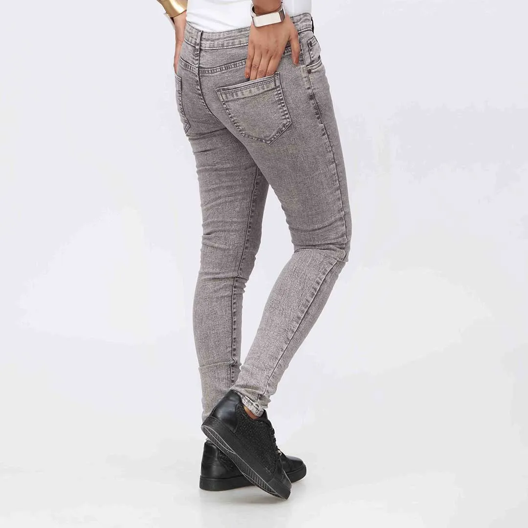 Grey Skin Fit Denim Pant PW3619