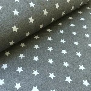 Happy Fleece - Gray - white stars