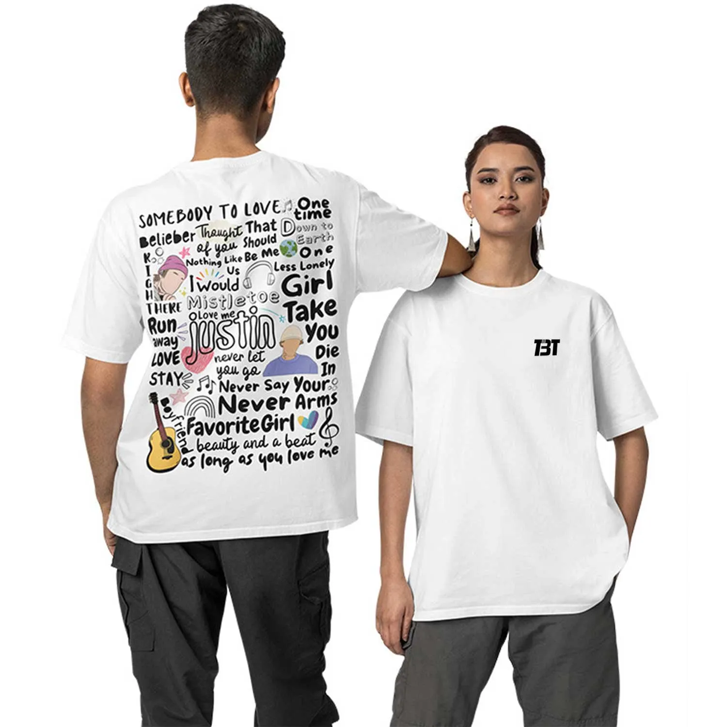 Justin Bieber Oversized T shirt - Bieber Beats