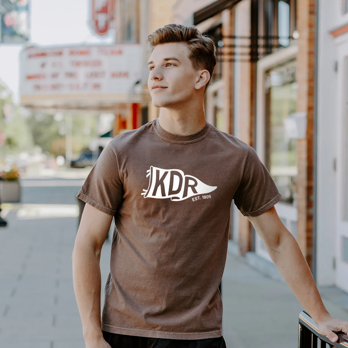 KDR Comfort Colors Brown Pennant Short Sleeve Tee