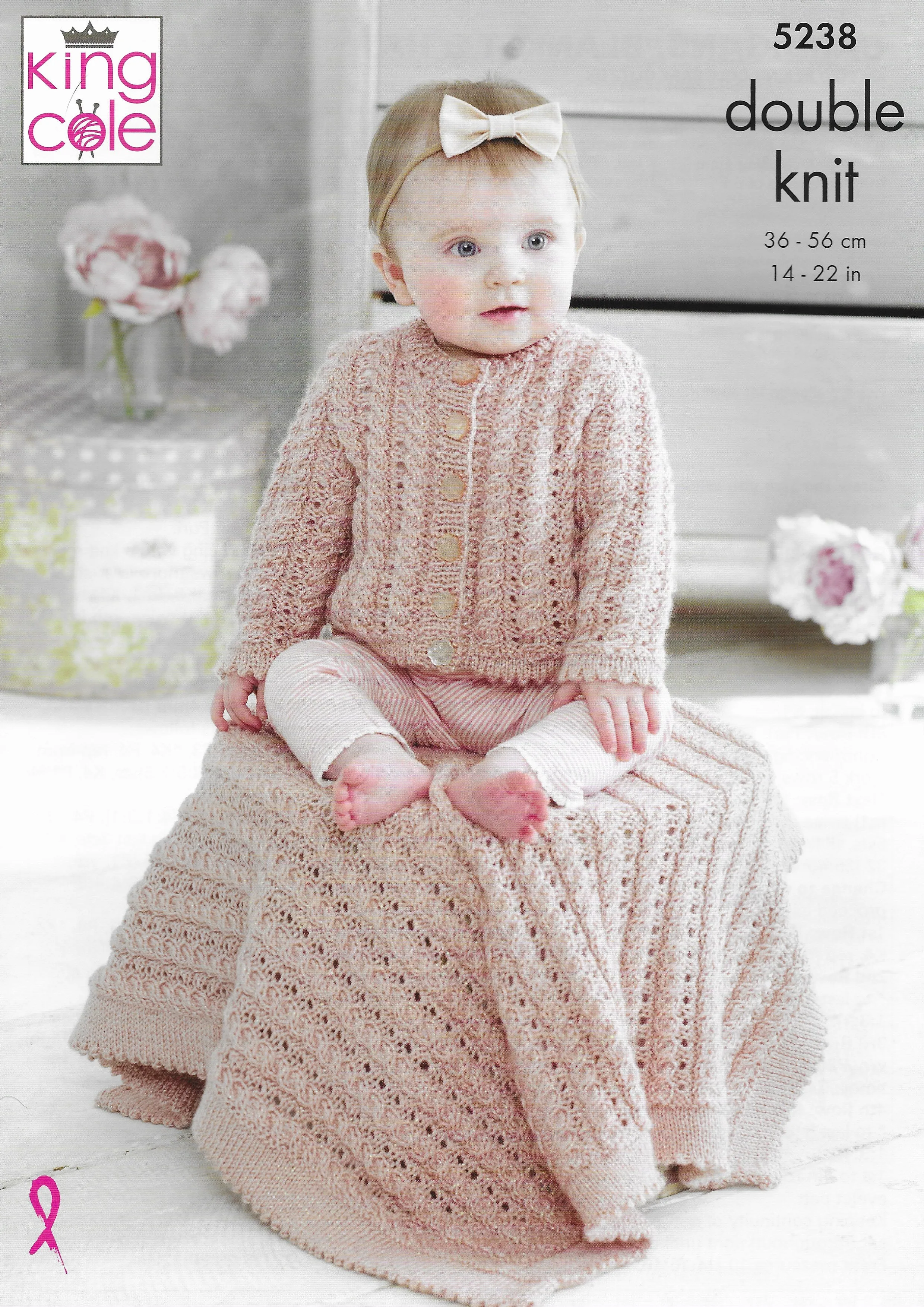 King Cole 5238 Cardigans, Blanket & Hat DK Knitting Pattern