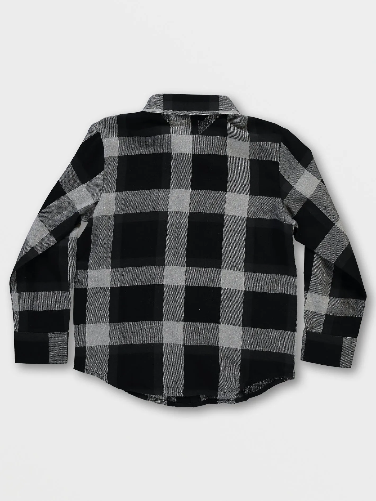 Little Boys Curwin Long Sleeve Flannel - Black Grey