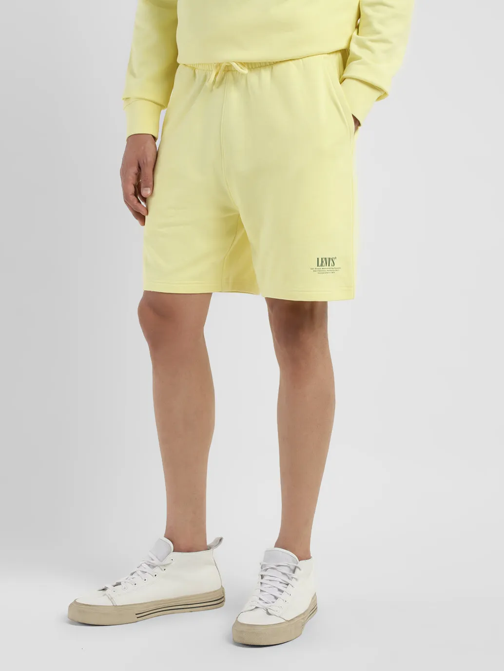 Men's Yellow Regular Fit Shorts