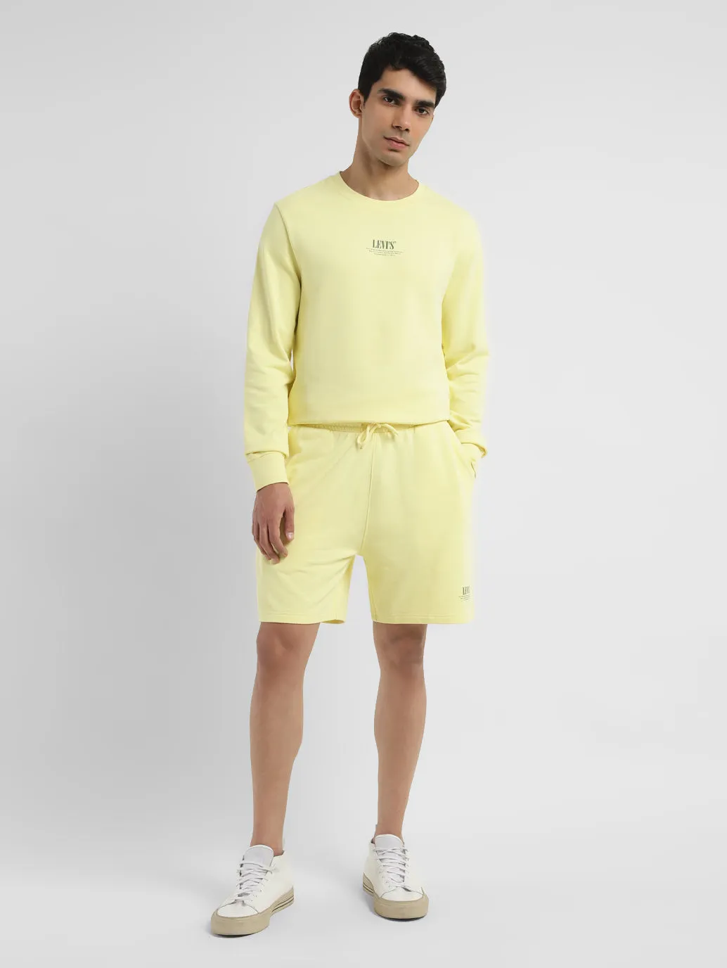 Men's Yellow Regular Fit Shorts