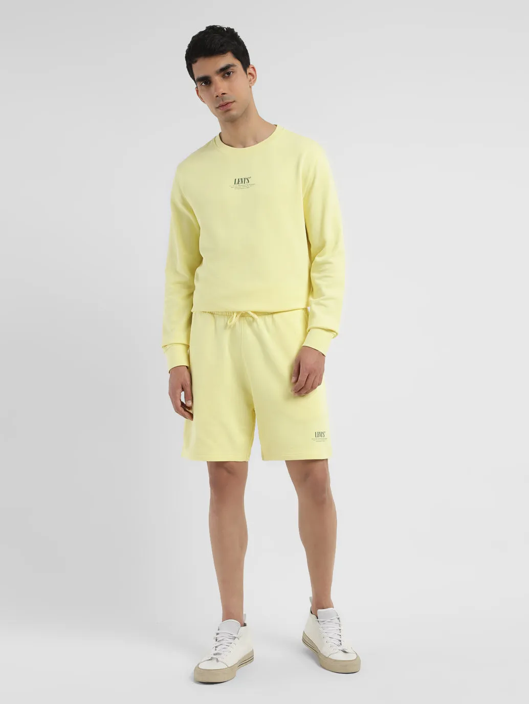 Men's Yellow Regular Fit Shorts