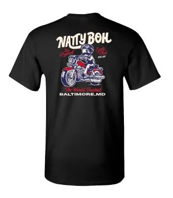 Natty Boh on a Motorcycle (Black) / Shirt