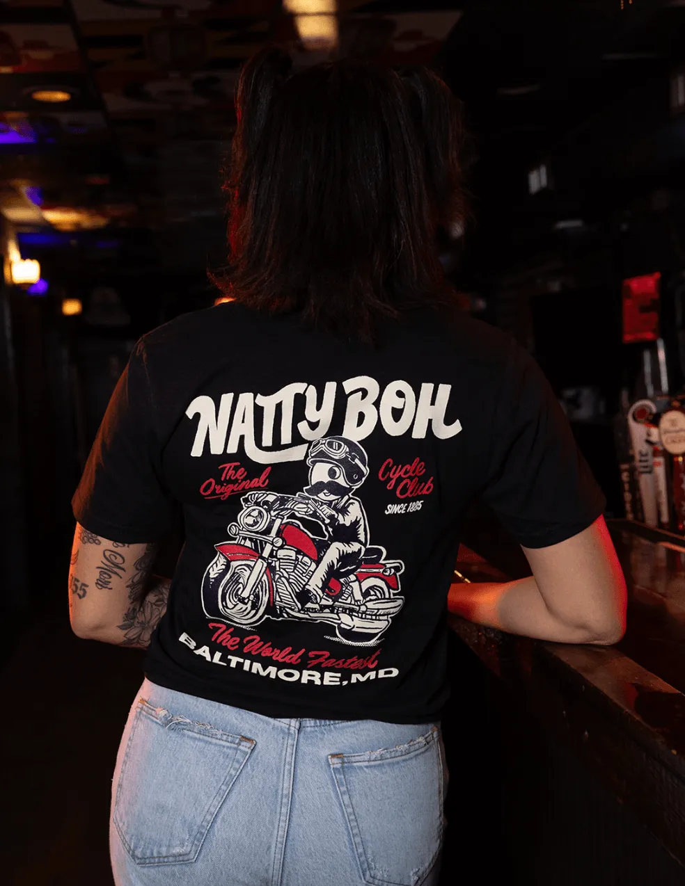 Natty Boh on a Motorcycle (Black) / Shirt