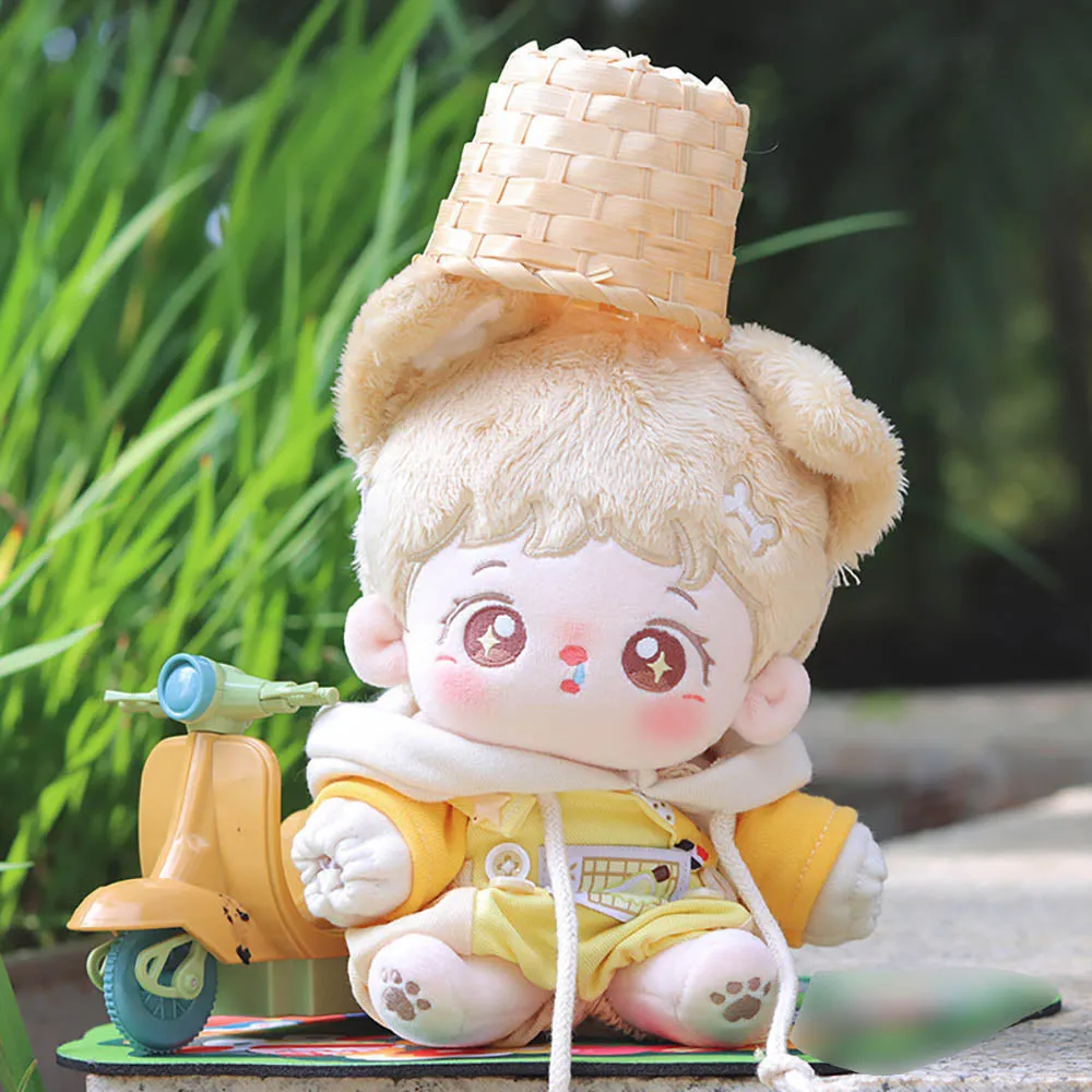 niannyyhouse 20cm Plush Doll Clothes Fruit Pattern Hoodies Overalls 8in Soft Stuffed Doll Dressup