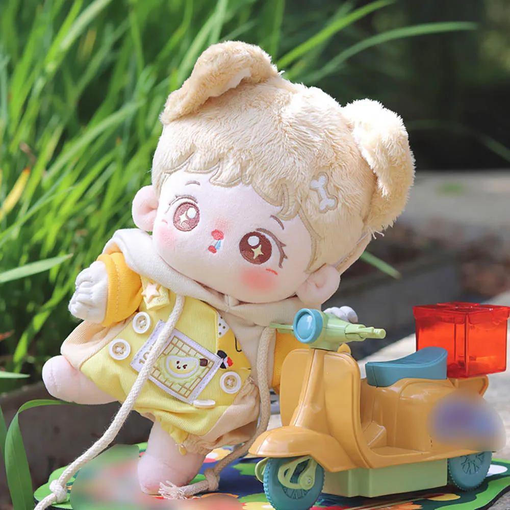 niannyyhouse 20cm Plush Doll Clothes Fruit Pattern Hoodies Overalls 8in Soft Stuffed Doll Dressup