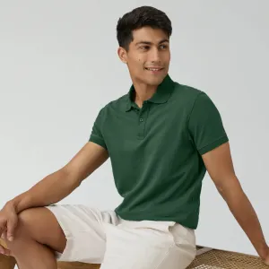 Nova Combed Cotton Polo T-shirts Basil Green