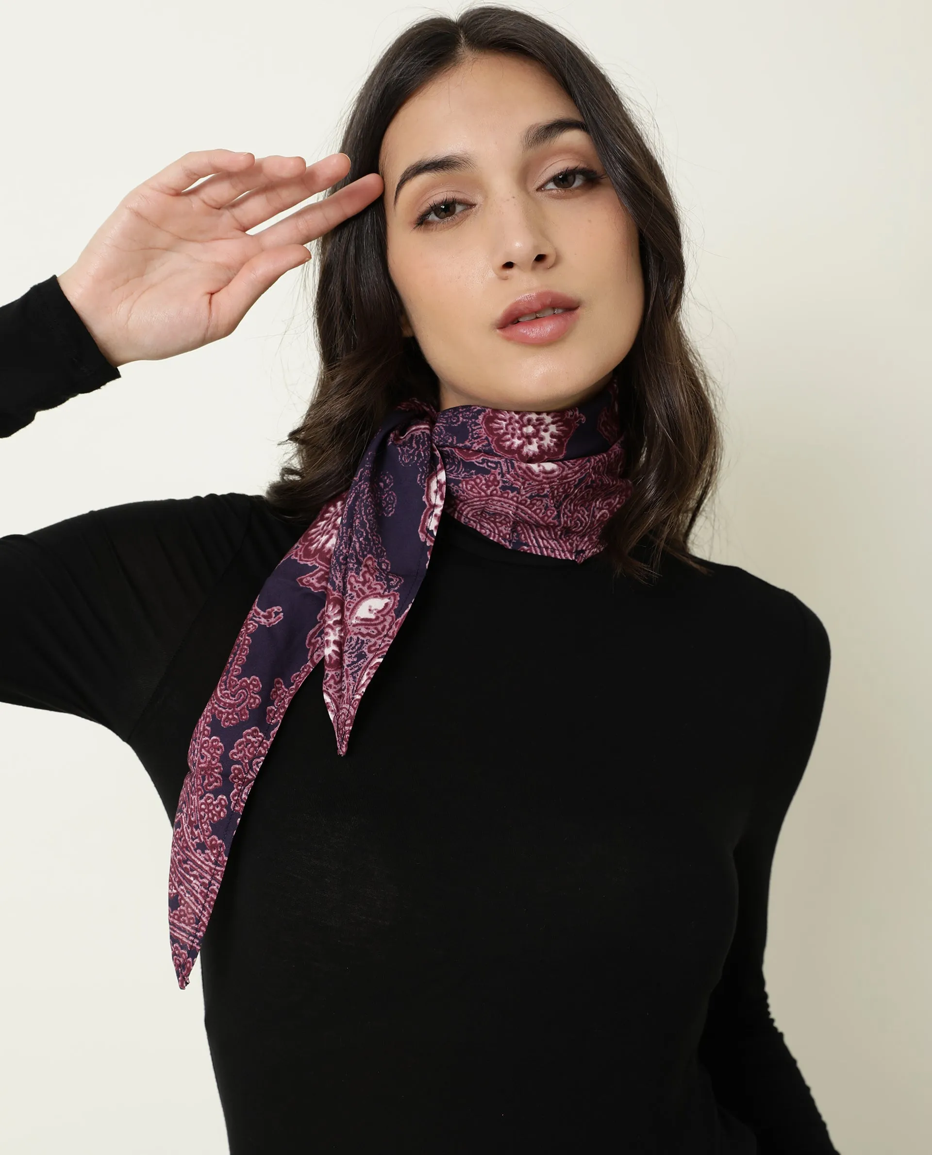 Rareism Women Johnson Pink Scarf